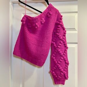Vici Fuchsia Off-the-Shoulder Sweater